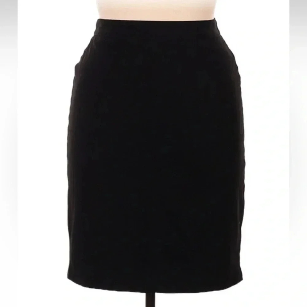 Jones New York Signature Classic Timeless Pencil Skirt Exposed Zipper Size 12